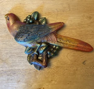 Miller Studio Bird Parrot Chalk Ware Wall Decor 1967 Vintage All Flaws In Photos - Picture 1 of 17