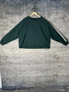 Sudadera Maeve by Anthropologie para mujer 1X verde cuello redondo manga raglán rayas - Imagen 1 de 7