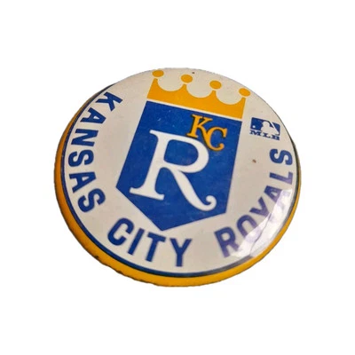 Vintage 1960s KANSAS CITY ROYALS  Baseball Retro Team Logo MLB Pinback Button - Image 1 of 3