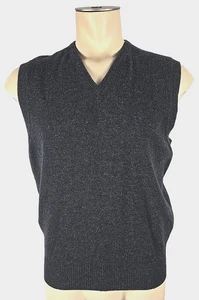 Polo Ralph Lauren 100% Lambswool Charcoal Gray Sweater Vest Sz Medium - Picture 1 of 4