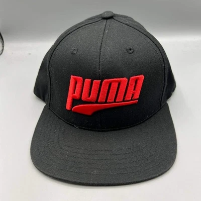 Gorra Puma Hombre Negra Roja Bordada Snap Back Cap Foto 1 de 4