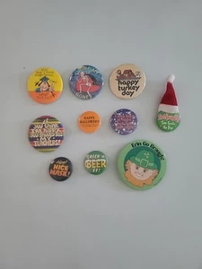 Vintage Pinback Button Lot/1980 To Current/10 Buttons - Picture 1 of 17