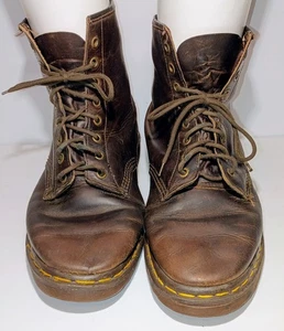 Vintage 1990er Doc Dr. Marten Stiefel Air Ware 8 Augen braun Made in England UK 10 US 11 - Bild 1 von 10