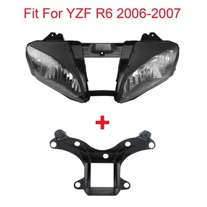 Headlight Assembly & Upper Stay Fairing Bracket Fit For Yamaha YZF R6 2006-2007 - Picture 1 of 8