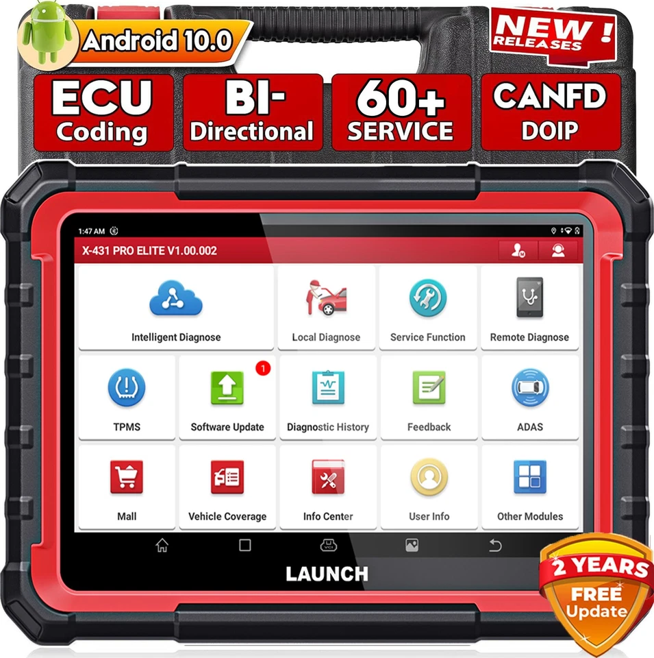 2025 LAUNCH X431 Pro Elite V+ PRO 5 OBD2 Diagnosegerät ALLE SYSTEM ECU Codierung - Bild 1 von 4