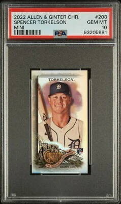Spencer Torkelson - 2022 Allen & Ginter Chrome Mini RC  PSA 10 - Image 1 of 2