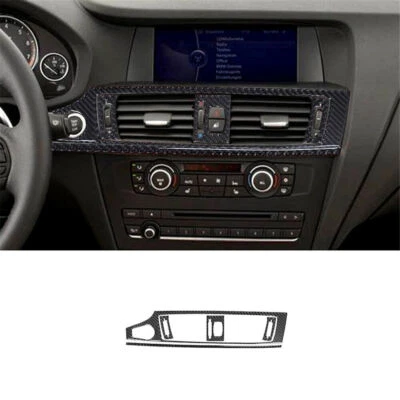 For BMW X3 F25 X4 F26 2011-2017 Carbon Fiber Center Vent Outlet Cover Trim 5PCS - Image 1 of 4