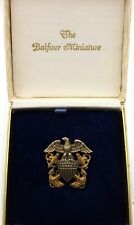 N44, "The Balfour Miniature" Naval Officer Eagle, O.S. Cap, orig. Jeweler's box