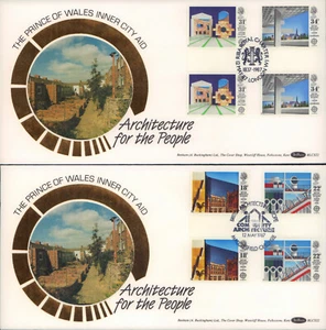 British Architects in Europe GUTTER PAIRS GB Benham BLCS22 FDC x2 1987 (103681) - Picture 1 of 1