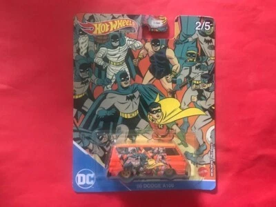 Hot Wheels Prem Pop Culture - '66 Dodge A100 Van - DC Batman 2/5 **Imperfecto** Foto 1 de 2