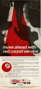 1969 Vintage Print Ad American Red Ball World Wide Movers Move ahead red carpet - Picture 1 of 2
