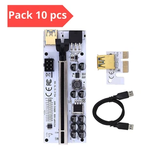 10er Set Riser PCI-E Express VER012 MAX Mining Rig Mining - Bild 1 von 13
