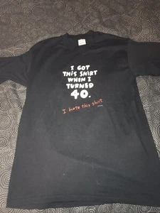 Men’s Vintage Center Star 40th Birthday Funny Graphic Print Shirt Size XL - Picture 1 of 7