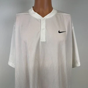 Nike Dri Fit Victory Polo Shirt Mens Size 2XL White Golf Solid - Picture 1 of 4