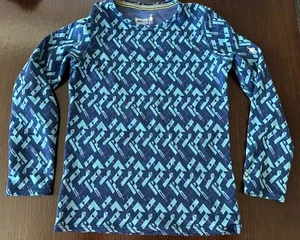 Smartwool SZ XL Kids Classic Thermal 250 Merino Wool Base Layer Crew Shirt Blue - Picture 1 of 7