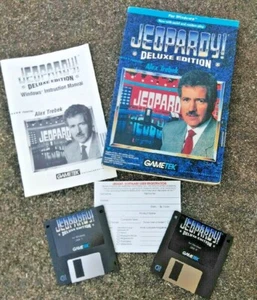 Retro Jeopardy Deluxe Edition Windows 3.11 Ms-dos With Usb Floppy 1994 Gamete - Picture 1 of 9
