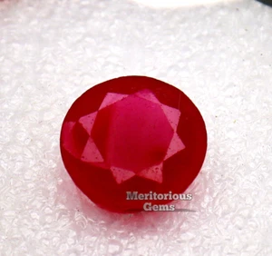 Bixbite natural de berilo rojo corte redondo de Utah piedras preciosas sueltas certificadas 9,85 quilates - Imagen 1 de 6