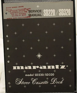 Original OEM Marantz SD220/SD320 Stereo Cassette Deck Service Manual - Bild 1 von 1
