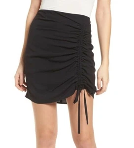 J.O.A. Minifalda negra lisa con dobladillo ceñido 157007 para mujer talla Mediano - Imagen 1 de 3