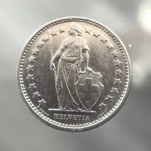 1975, Switzerland, 1/2 Franc Coin - Picture 1 of 2