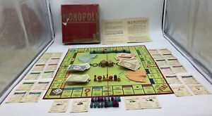 Monopoli Brevettato Vintage Anni 50’ Con pedine in Legno Gioco Di Società