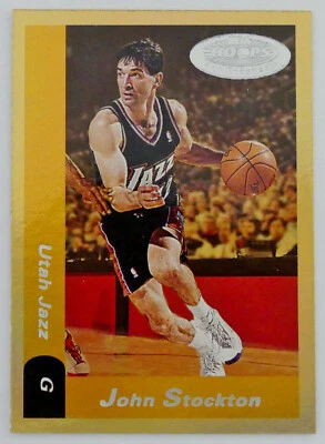2000-01 NBA Hoops Hot Prospects #96 John Stockton Utah Jazz Basketball Card - Image 1 of 3