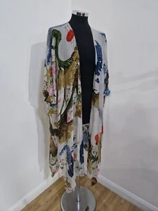 One Hundred Stars oriental kimono one size throwover lanterns brand new tags - Picture 1 of 10
