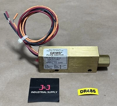 NEW NO BOX- Gems FS-930 Brass Flow Switch Sensor .10Gpm 51582 || WARRANTY 🇺🇸 - Image 1 of 4