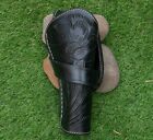 .22/.38/.357/.45/4cal Leather Western Single Tooled Cross Draw Holster Gun Model