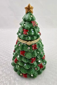 Mr. Christmas Albero di Natale Music Box 2012 Ceramica Cerniera Con Treno - Foto 1 di 6