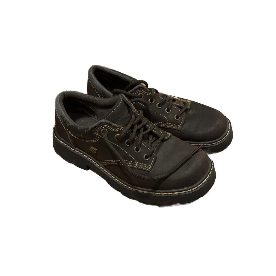 Zapatos Skechers Fiestas Mate Zapatos Oxford, Para Mujer Negro Gamuza Grueso S 8 Foto 1 de 4