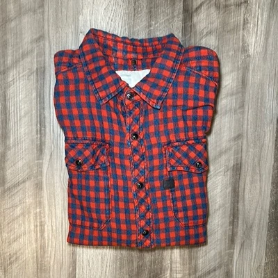 G-Star Raw Vintage Franela de Guinga Lavada Manga Larga Perla Snap - Grande Foto 1 de 4