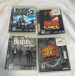 Guitar Hero Rock Band lot. Warriors of Rock Beatles ACDC RB2 PS3 PlayStation 3 - Picture 1 of 3
