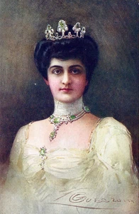 Italienische Königin Elena Postkarte - Bild 1 von 2