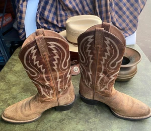 Ariat Cowboystiefel Herren 9.5D hellbraun Rindsleder Elefantenmuster geprägt - Bild 1 von 15