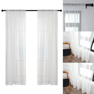 Polyester Curtains Hanging Design Natural Light Filter Home Decoration - Image 1 of 4