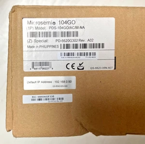 Microsemi 104GO PDS-104GO/AC/M-IN PDS104GOACMIN 4+1 Ports Outdoor PoE Switch NIB - Afbeelding 1 van 2