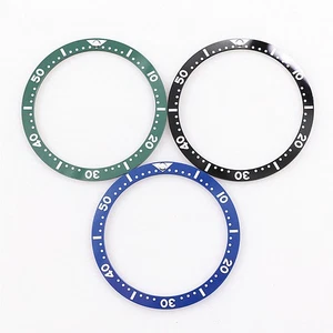 38mm Flat Luminous Ceramic Watch Bezel Parts Fit For SKX007 SKX009 Series Watch - Foto 1 di 12