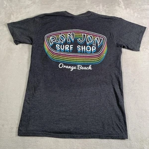 Ron Jon Surf Shop Shirt Mens Medium Gray Orange Beach Short Sleeve Graphic Tee - Picture 1 of 9