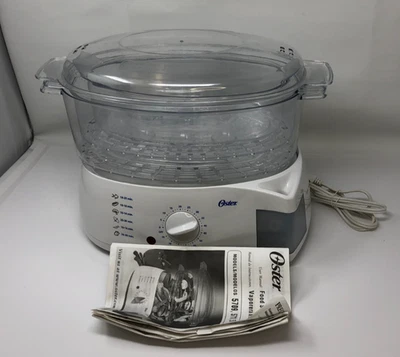 Oster 5711 Food Steamer 2-Tier Electric Vegetable Rice Cooker w/ Manual Clean - Image 1 of 4