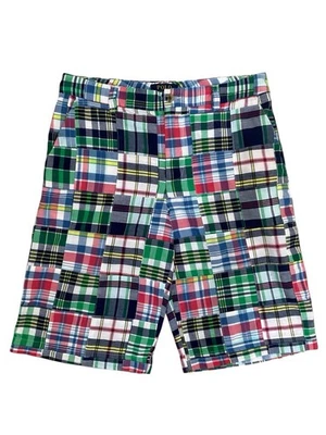 Polo Ralph Lauren Boys Bermuda Shorts Madras Plaid Patchwork Multicolored SZ 18 - Image 1 of 4
