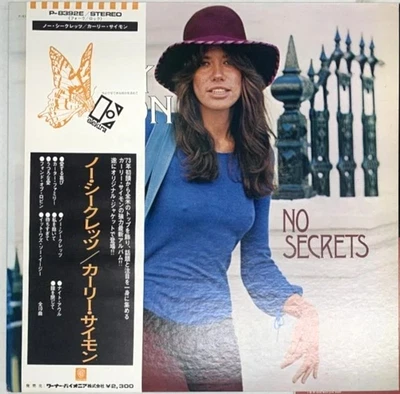 CARLY SIMON "No Secrets" Rare 1972 Japan Lp with M- Obi/lyrics/inner sleeve - Image 1 of 3
