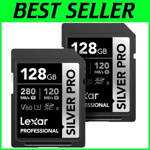 Professional 128GB SDXC Memory Card 2-Pack - Picture 1 of 9