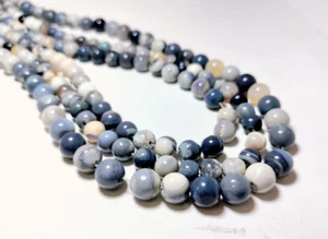 Natural Australian Opal Beads 15.5" Strand 7mm Smooth Round Gemstones - Picture 1 of 4