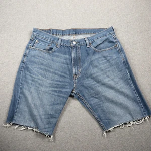 Levis Shorts Größe 35 abgeschnitten blau Bermuda Herren Denim 9" Jeans 559 Relaxed Etikett 36 - Bild 1 von 8