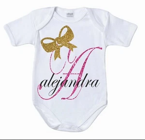 Baby Onesie Customized Personalized Baby Infant Newborn Bodysuits for Boys Girls - Picture 1 of 10