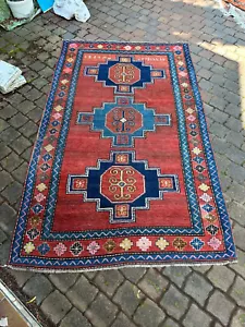 ALFOMBRA NÓMADA ANTIGUA FECHADA 1931 ALFOMBRA ORIENTAL LANA ANUDADA A MANO 258x158cm - Imagen 1 de 19