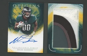 Miles Sanders 2019 Panini Origins On Card Autograph Patch RC Booklet Yellow /25 - Picture 1 of 2