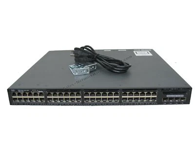 Cisco WS-C3650-48TD-E 48-Port 3650 Switch IP Serv. w/ AC Power - 1 Year Warranty - Image 1 of 2