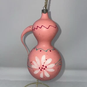 VINTAGE X-LARGE BLOWN GLASS PITCHER CHRISTMAS TREE ORNAMENT - Picture 1 of 6